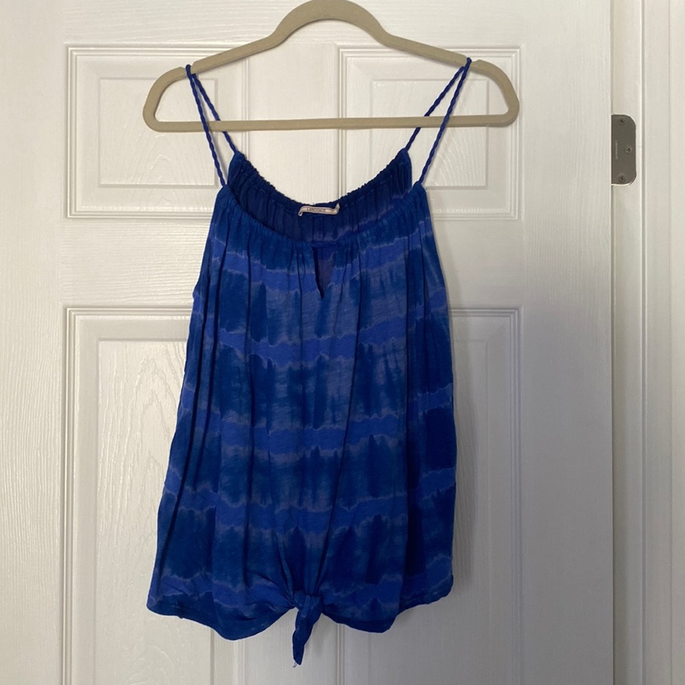 Language LA blue tie-dye tank - Medium